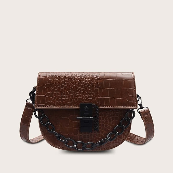 

Рельефная сумка-сэтчел, Коричневые