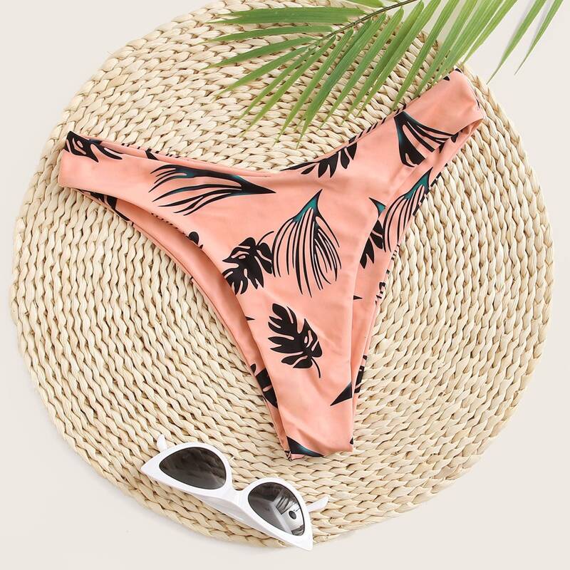 

Leaf High Leg Swimming Panty, Orange