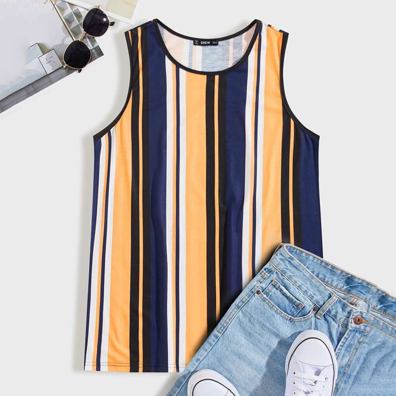 

Guys Striped Tank Top, Multicolor