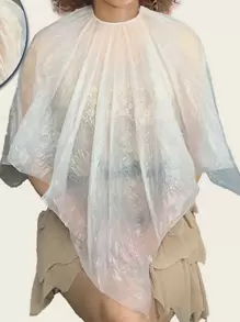 10pcs Disposable Haircut Shawl Scarf - Clear - View 1