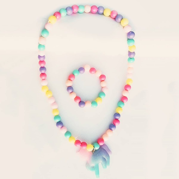 

Ювелирные изделия из бус для девочек 2шт, Многоцветный
