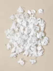 50 piezas Gorro desechable para el cabello, Vuelta al colegio, Esenciales para viajes y vacaciones, Accesorios para el cabello para mujeres - Blanco - Ver 1