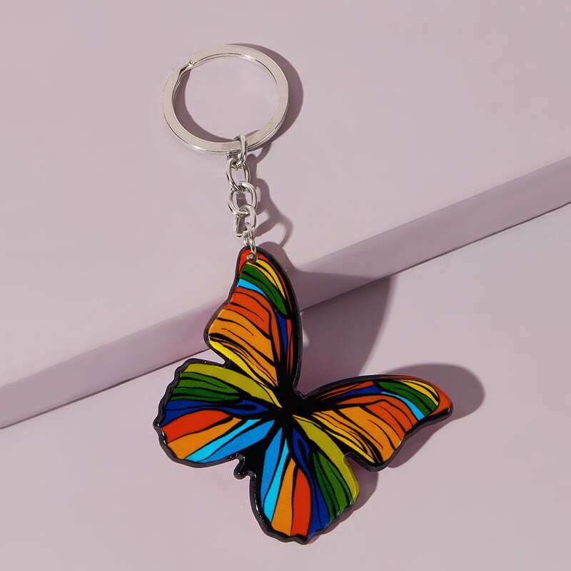 

Butterfly Charm Keychain, Multicolor