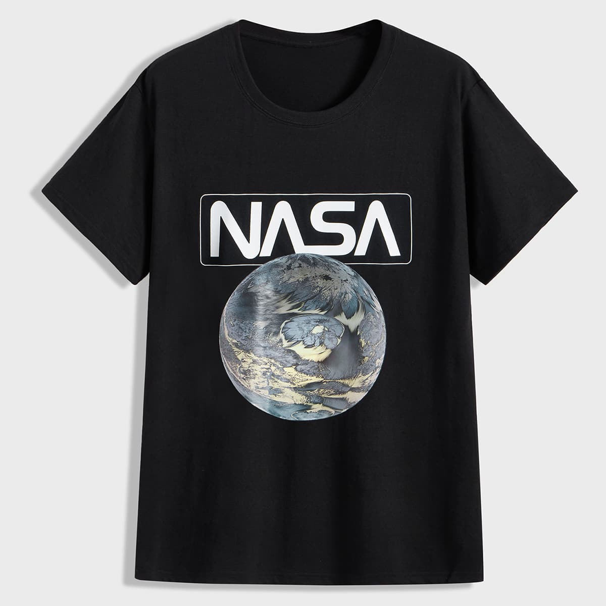 

Guys Letter And Graphic Print Tee, Black