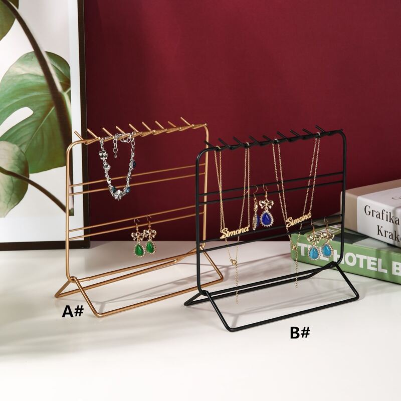 

1pc Solid Iron Jewelry Storage Rack, Multicolor