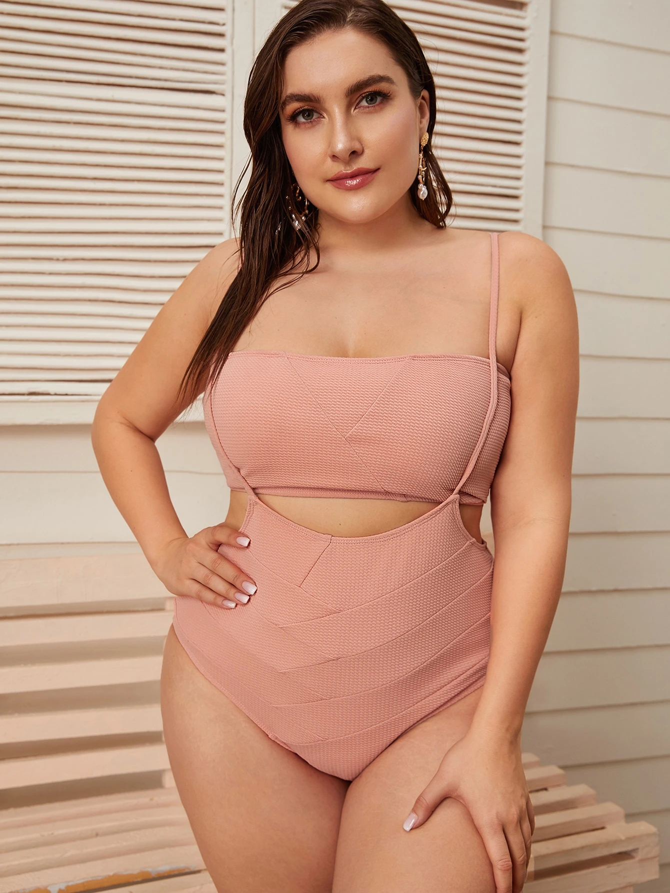 bandeau suspender swimsuit