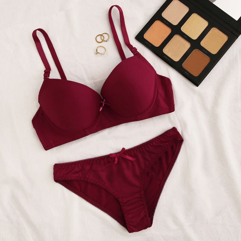 

Underwire Lingerie Set, Burgundy