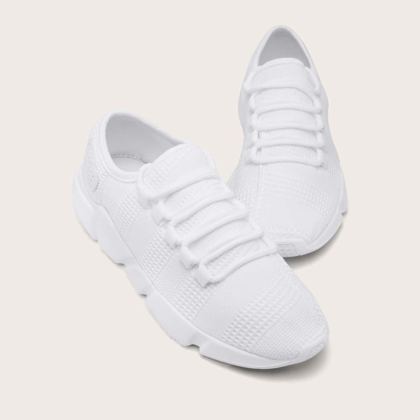 

Lace-up Front Wide Fit Sneakers, White
