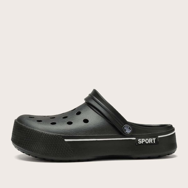 

Men Hollow Out Slingback Sandals, Black
