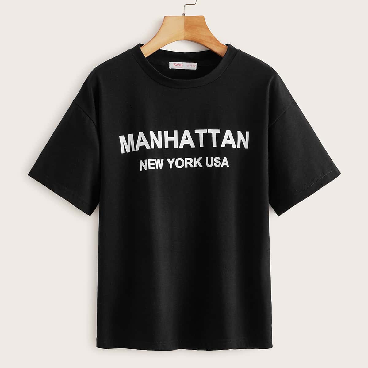 

Letter Graphic Black Tee