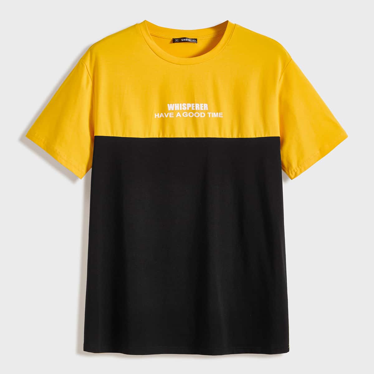 

Guys Slogan Graphic Colorblock Tee, Multicolor