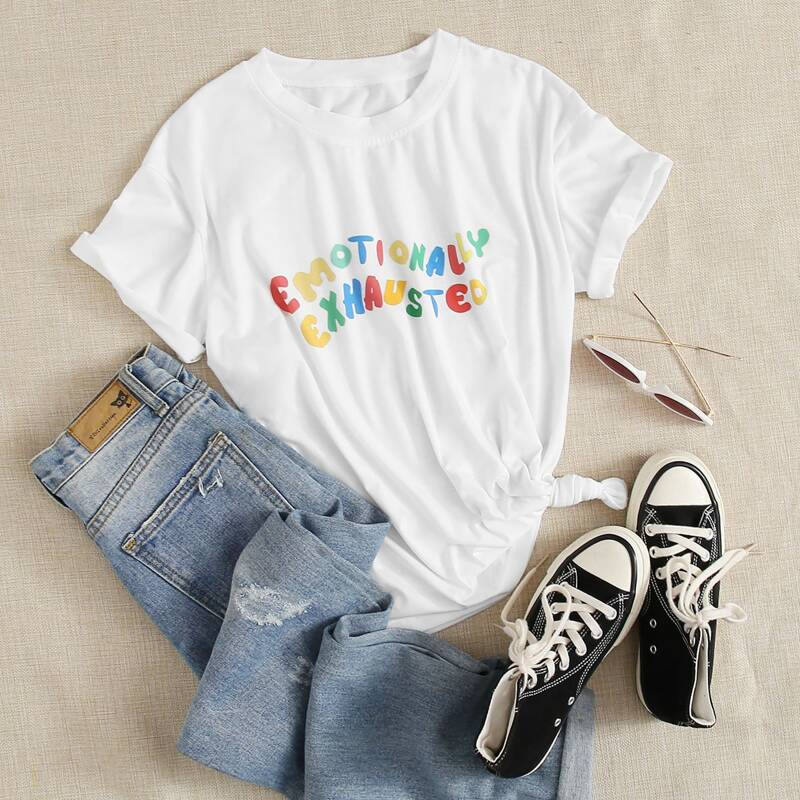 

Letter Graphic White Tee