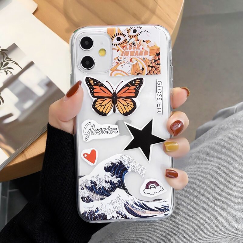 

Butterfly Clear iPhone Case, Multicolor