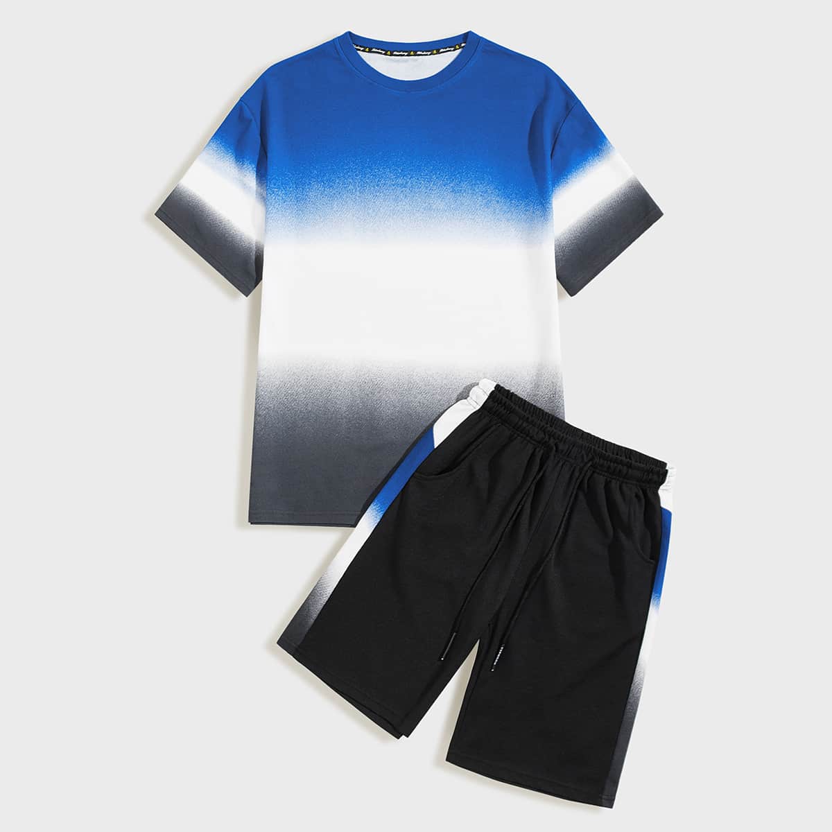 

Guys Ombre Tee & Drawstring Track Shorts, Multicolor