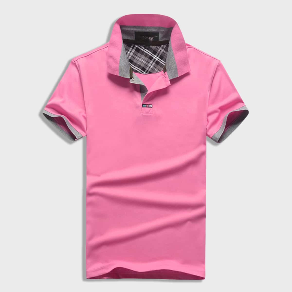 

Guys Contrast Panel Polo Shirt, Pink
