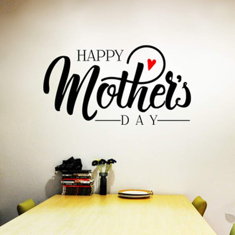 

Mothers Day Slogan Wall Sticker, Black