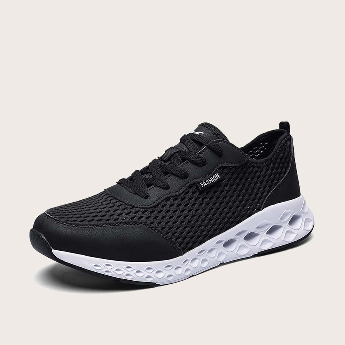 

Guys Lace-up Front Wide Fit Sneakers, Black