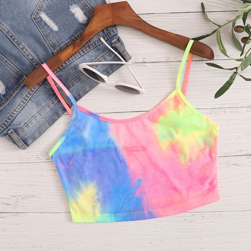 

Tie Dye Crop Cami Top, Multicolor