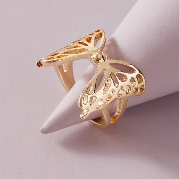 

1pc Butterfly Ring, Gold