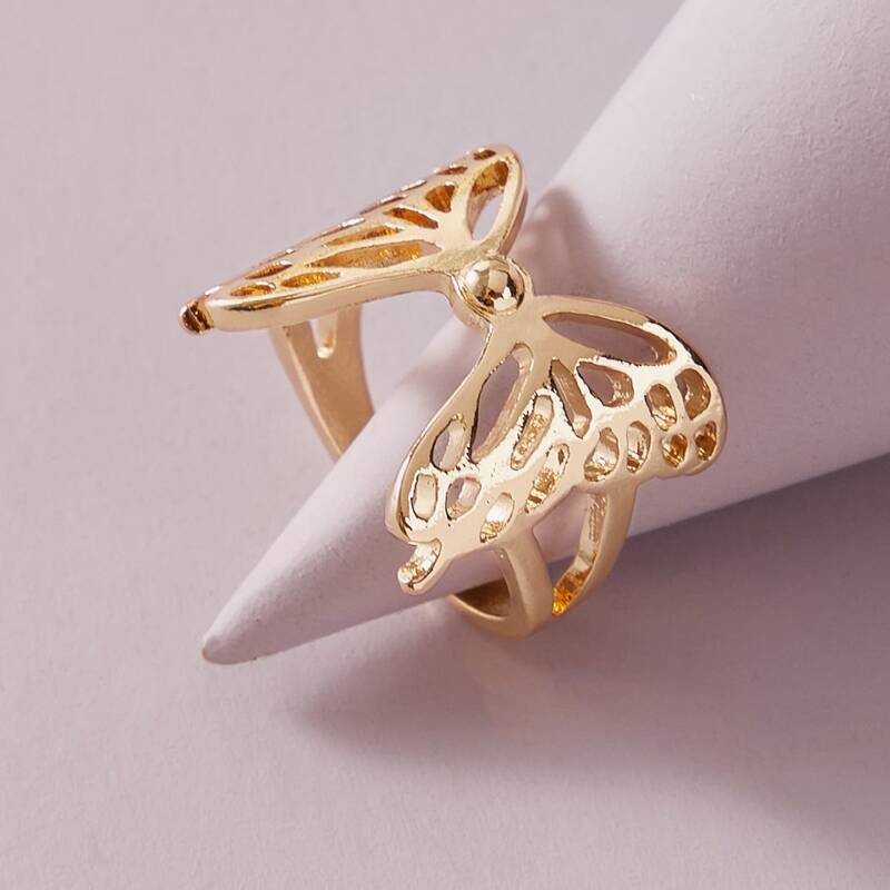 

1pc Butterfly Ring, Gold