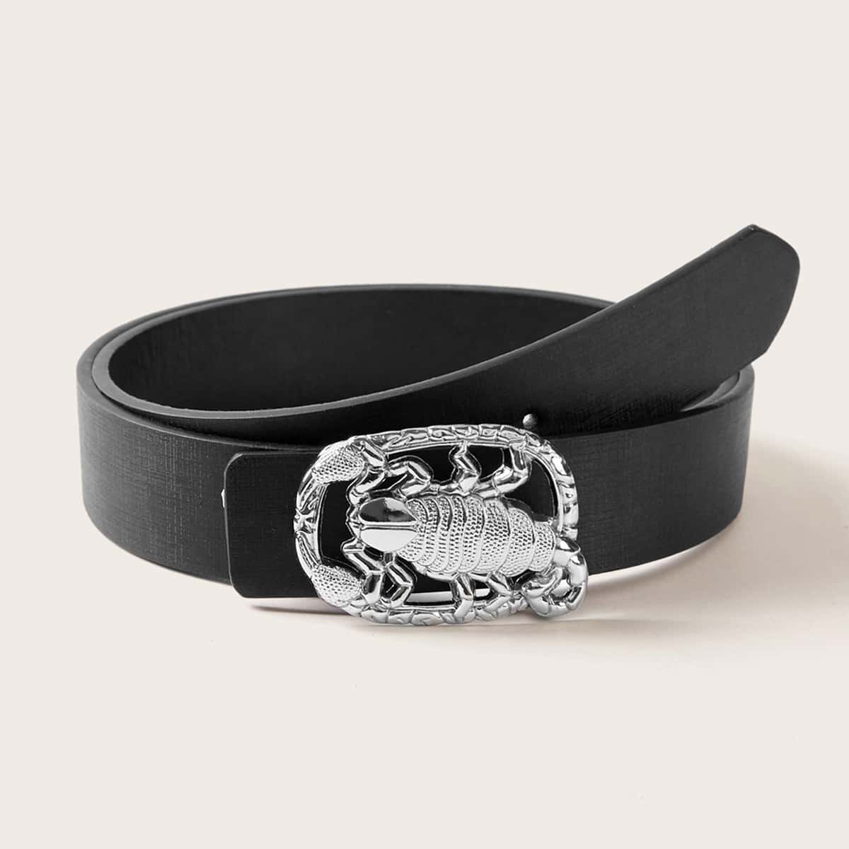 

Guys Scorpion Buckle Belt, Black
