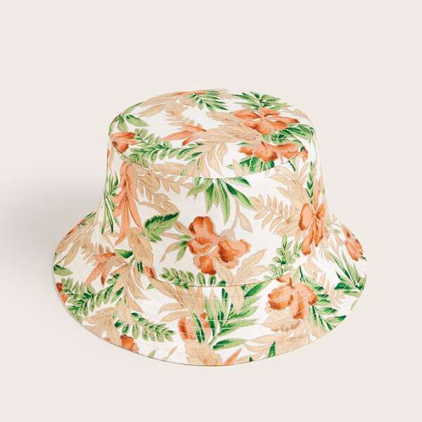

Girls Floral Pattern Bucket Hat, Multicolor