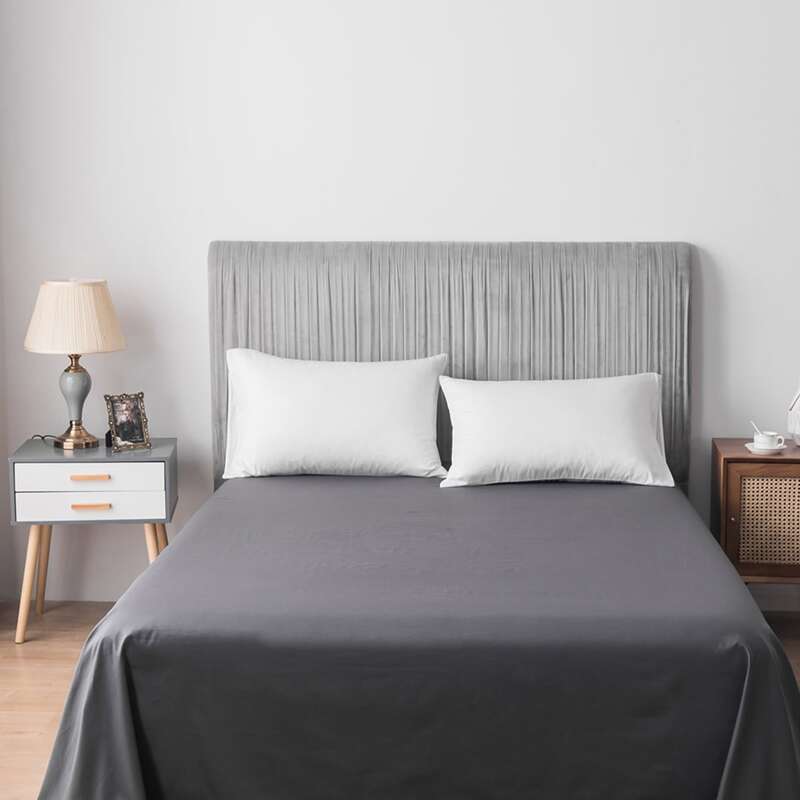 

1pc Solid Flat Sheet, Grey