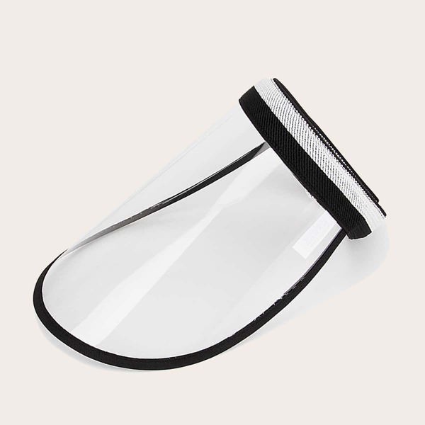 

Men Striped Trim Clear Visor Hat