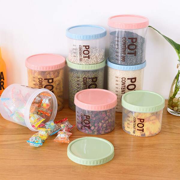 

1pc Clear Food Storage Box, Multicolor