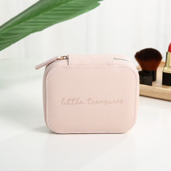 

Slogan Graphic Cosmetic Storage Bag, Pink