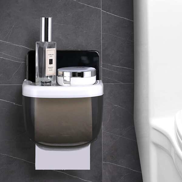 

1pc Wall Mounted Tissue Storage Box, Multicolor