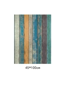 1pc Wood Pattern Wall Sticker - Multicolor - View 2