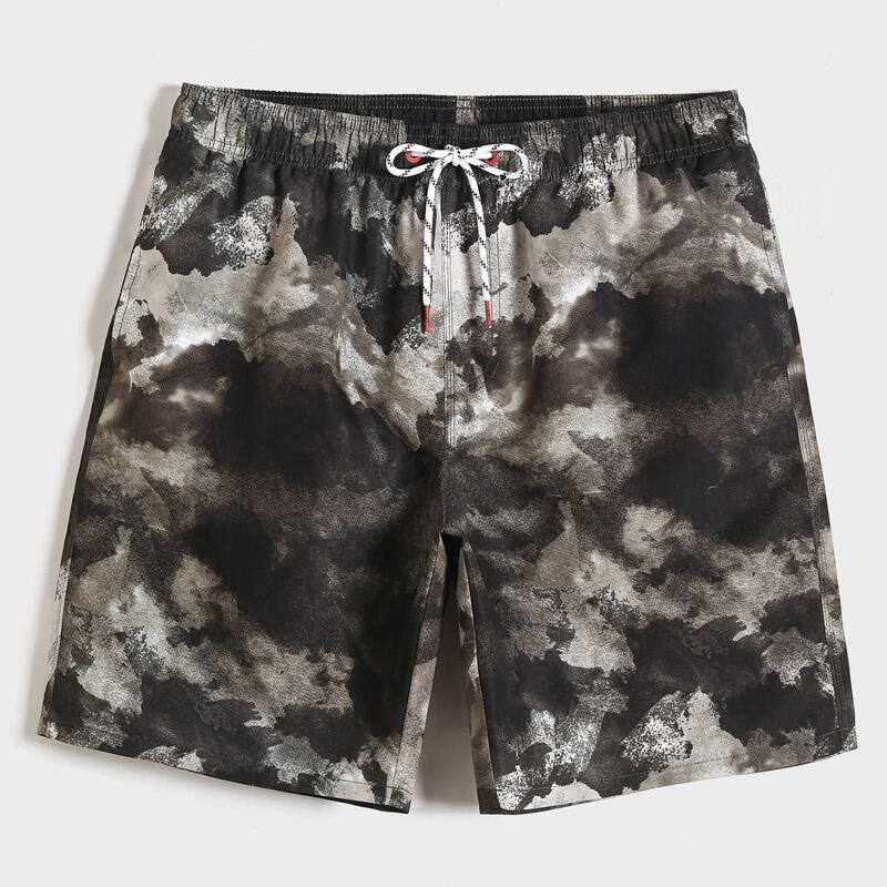 

Guys Tie Dye Drawstring Swim Trunks, Multicolor