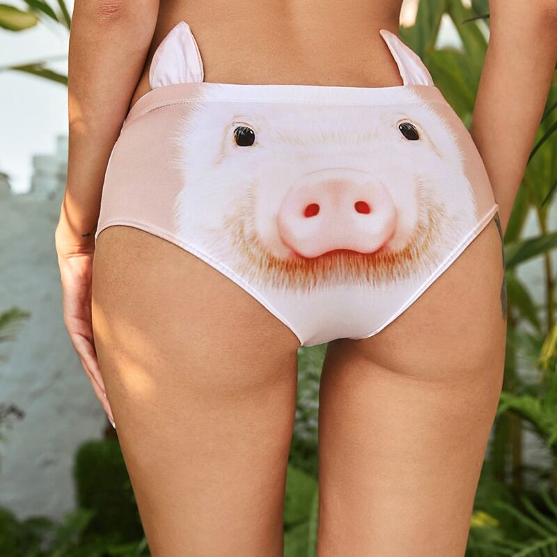 

Cartoon Graphic Panty, Apricot