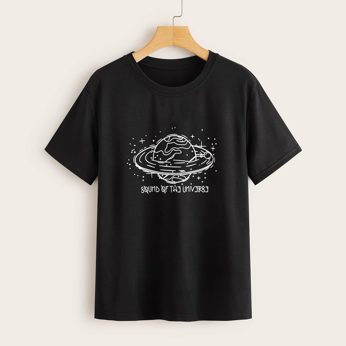 

Planet Graphic Black Tee