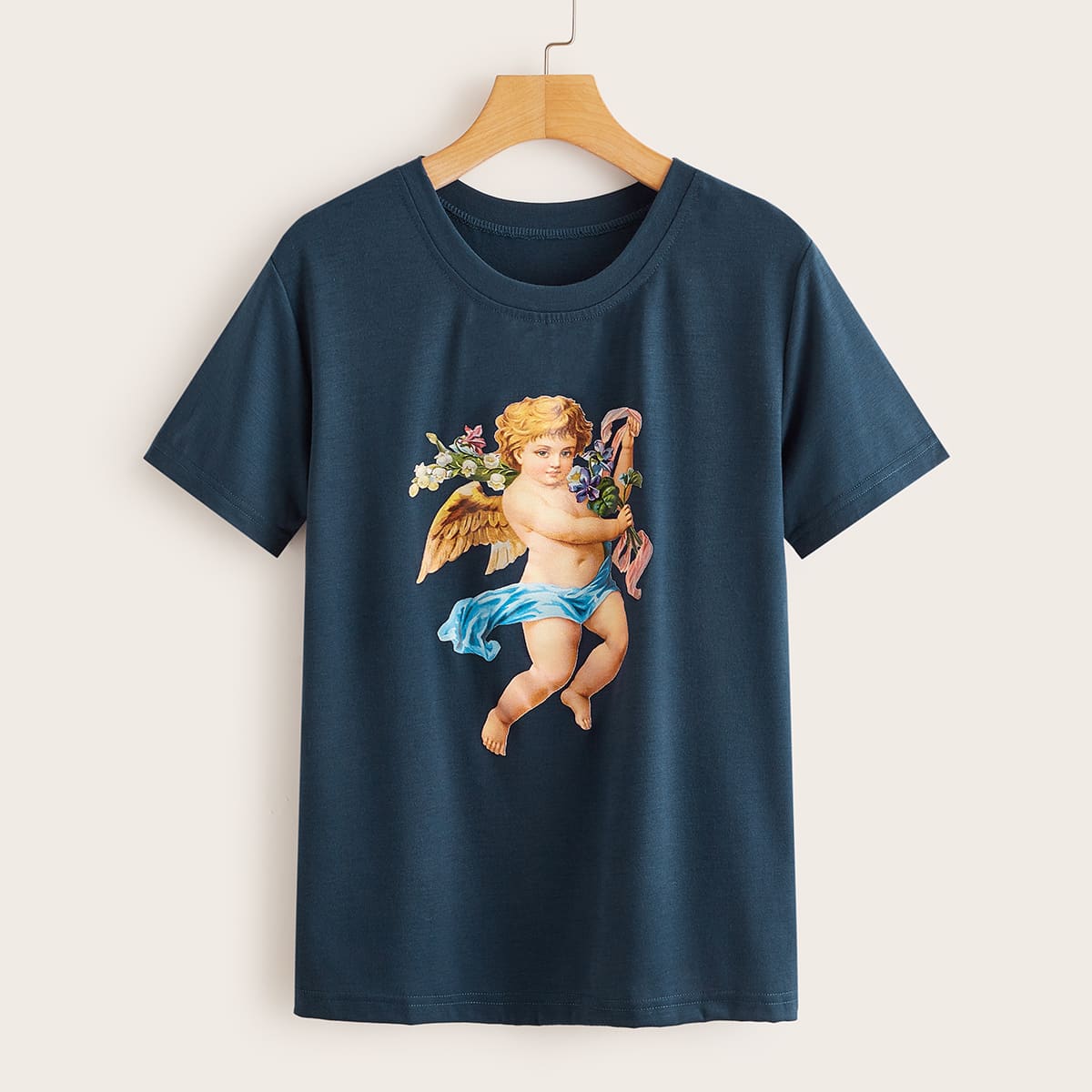 

Angel Graphic Tee, Navy blue