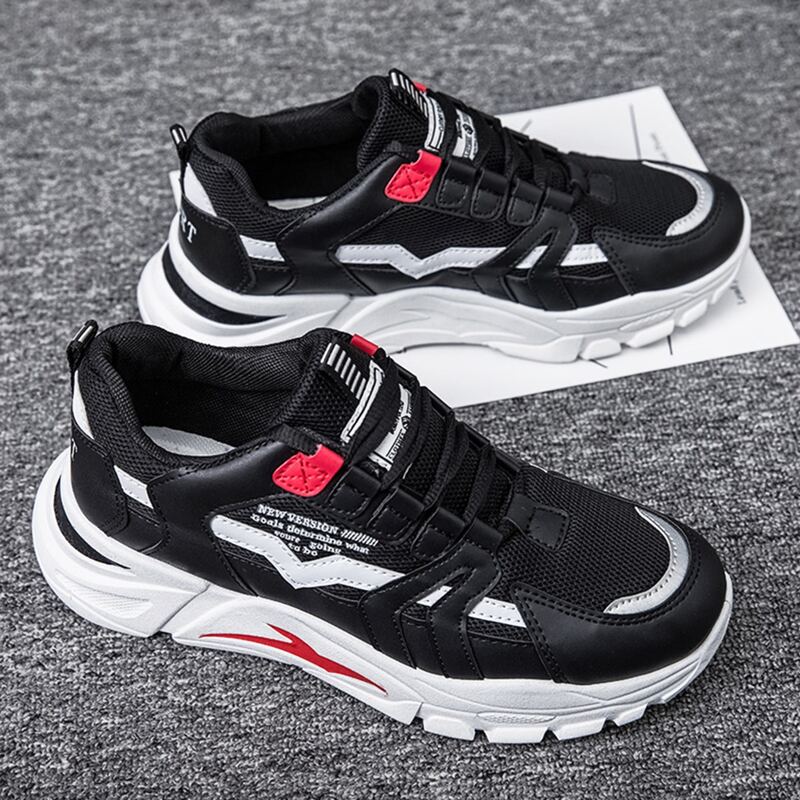 

Guys Lace-up Front Wide Fit Sneakers, Black