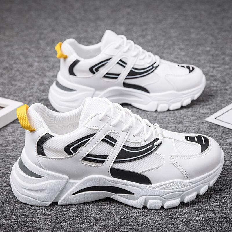 

Guys Mesh Panel Lace-up Front Sneakers, White