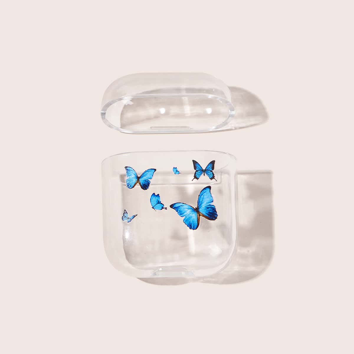 

Butterfly Clear Airpods Case, Blue