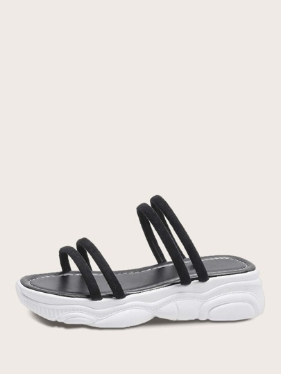 Open Toe Two Way Wear Chunky Sandals