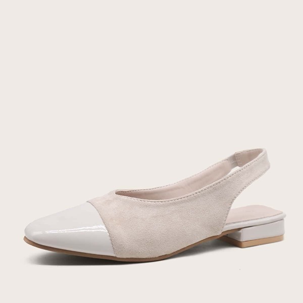 

Балетки с открытой пяткой, Бежевые