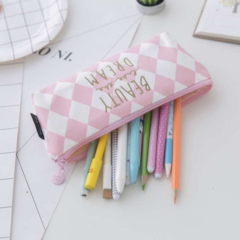 

1pc Striped Pencil Bag, Multicolor
