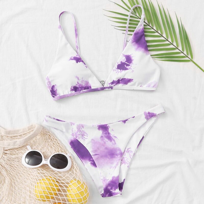 

Tie Dye Cheeky Bikini Swimsuit, Multicolor