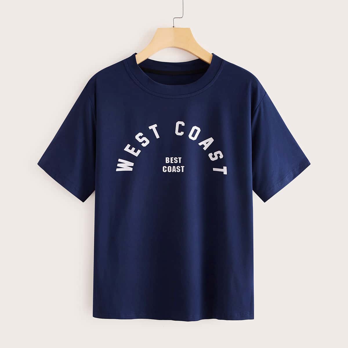 

Letter Graphic Tee, Navy blue