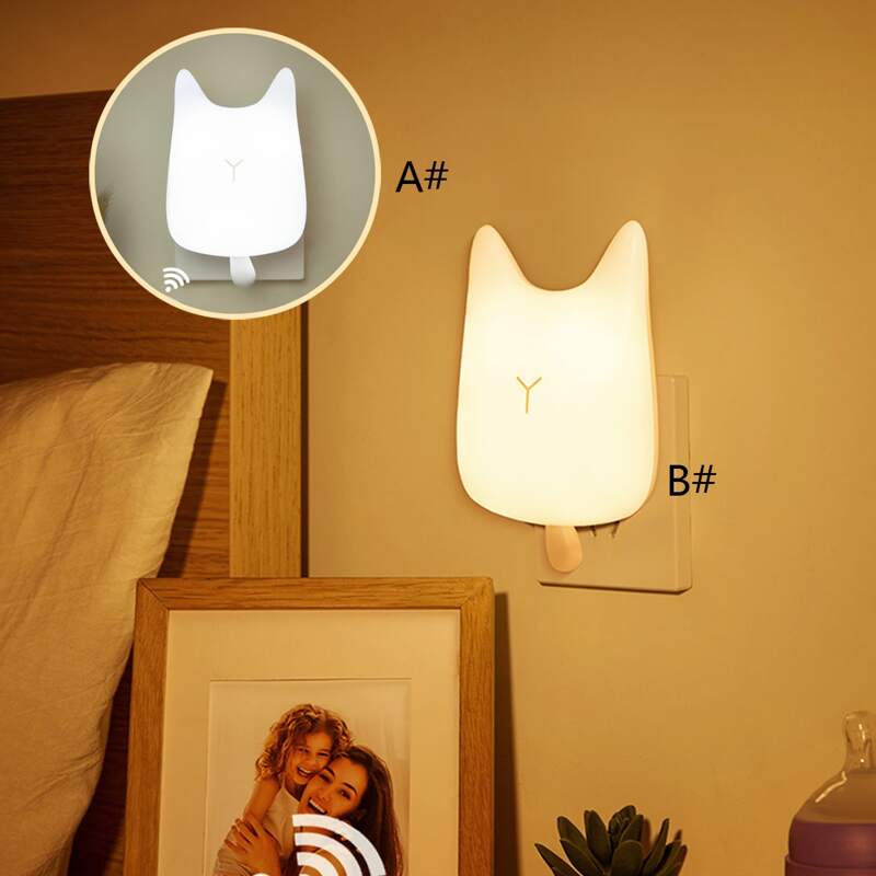 

1pc Rabbit Shaped Plug Wall Lamp, Yellow
