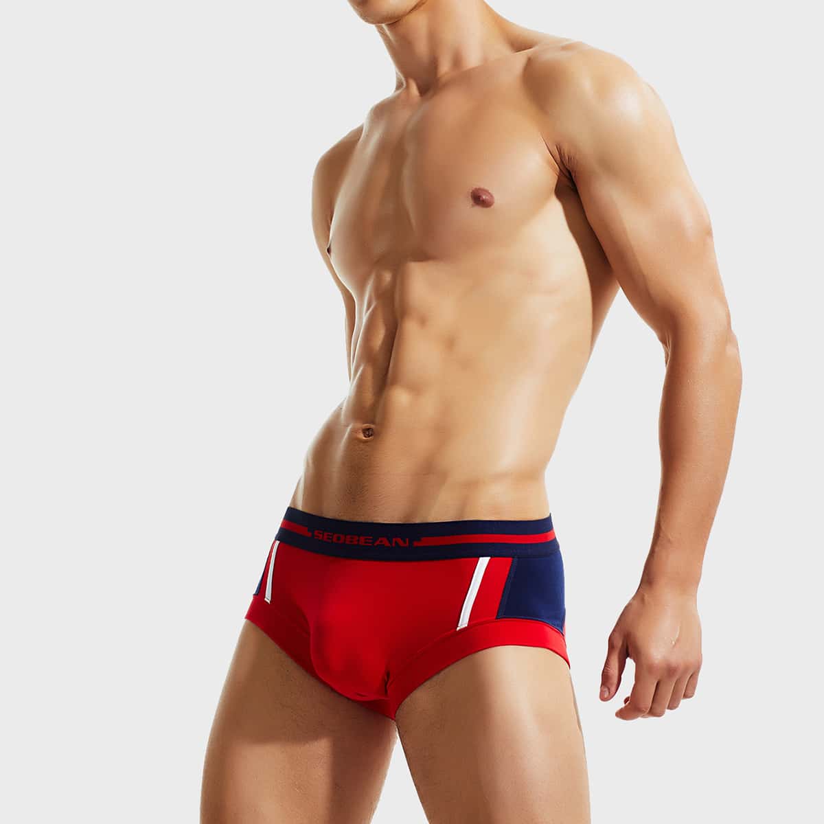 

Guys Letter Graphic Colorblock Boxer Brief, Red
