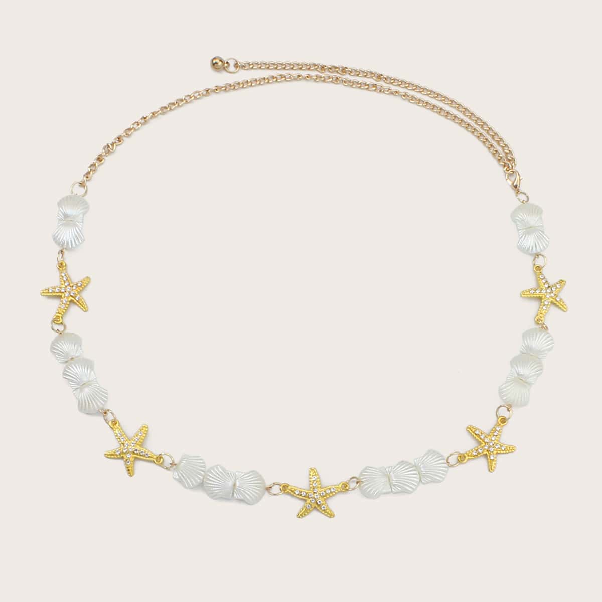 

Starfish & Shell Decor Chain Belt, Multicolor