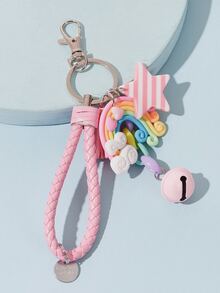 Tua & Star Charm Keychain - Nhiều màu - Xem 2