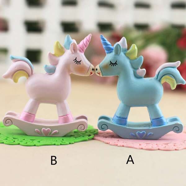 

1pc Unicorn Shaped Decoration, Multicolor