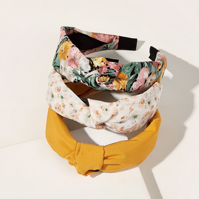 

3pcs Ditsy Floral & Butterfly Pattern Hair Hoop, Multicolor